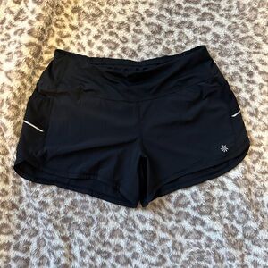 Athleta Ready Set Go Shorts in Black. Size Medium. #438875